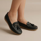 Solenne | Mocassins en cuir confortables pour femmes avec pampilles