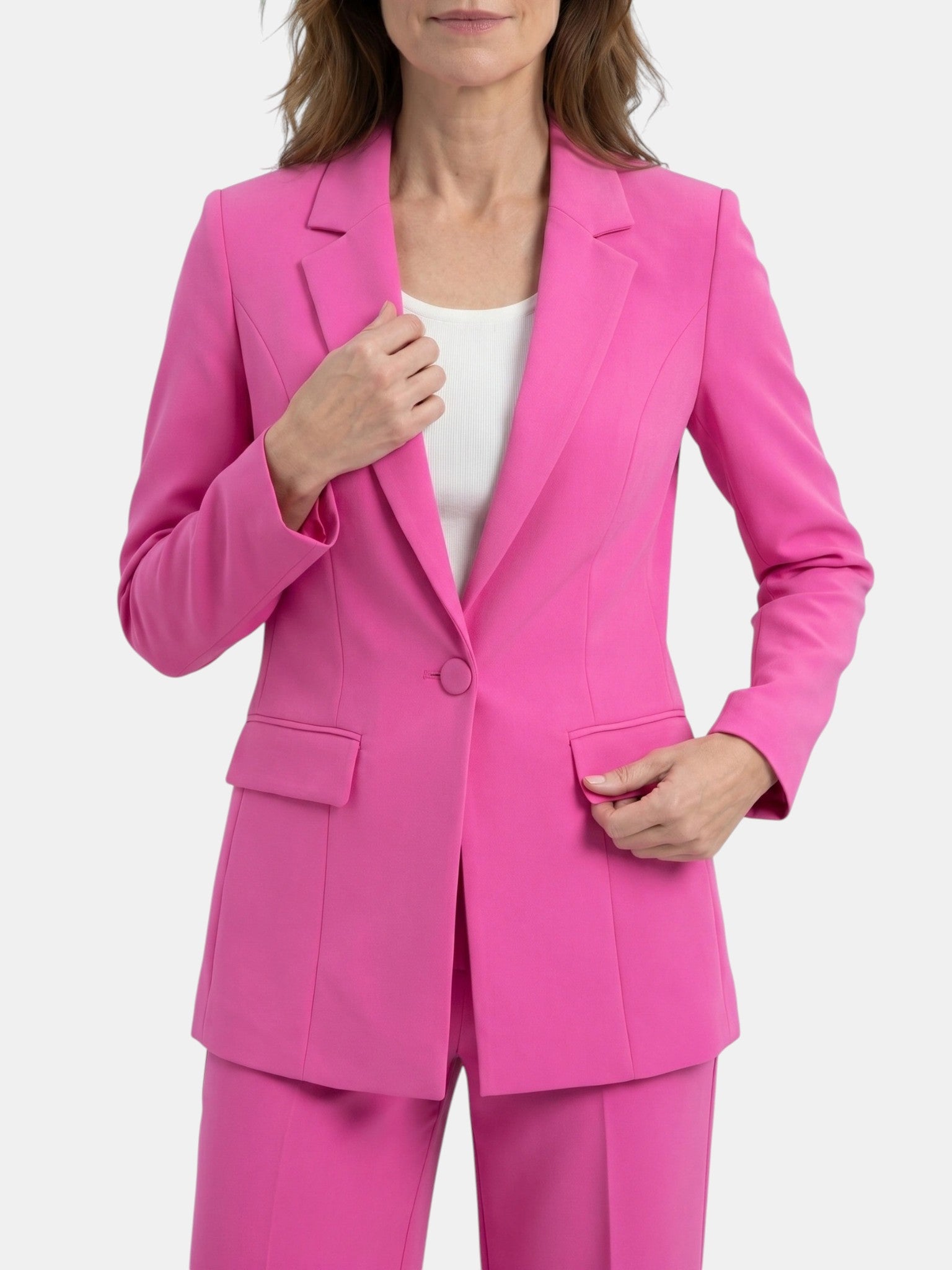 Sophia | Chic White Suit Womens with Tailored Blazer and Wide-Leg Trousers