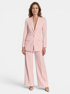 Sophia | Costume blanc chic pour femme avec blazer ajusté et pantalon à jambes larges