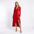 Sophia | Elegant Asymmetric Midi Dress for Women 3
