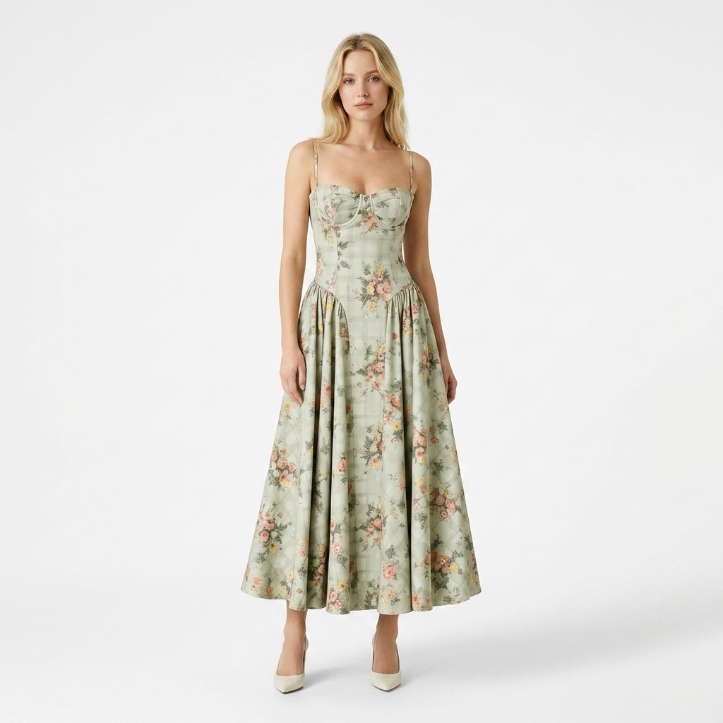 Sophia | Vestido de verano floral elegante para invitadas de boda