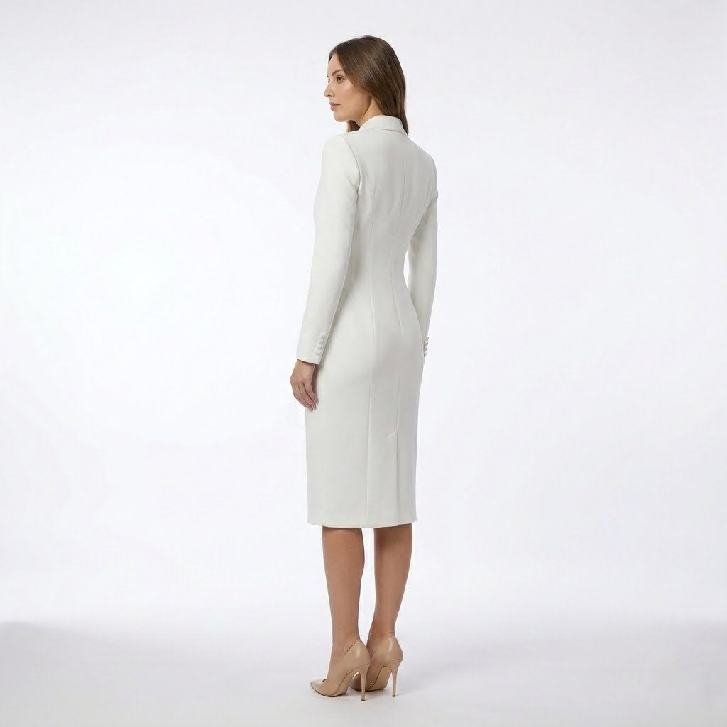 Ava | Elegante Abito Midi Sartoriale da Donna