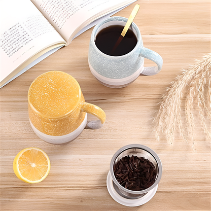 Tasse à thé avec infuseur en céramique – Douceur hygge
