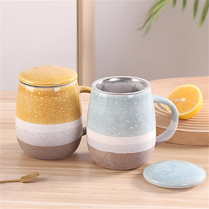 Tasse à thé avec infuseur en céramique – Douceur hygge