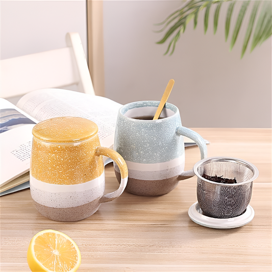 Tasse à thé avec infuseur en céramique – Douceur hygge