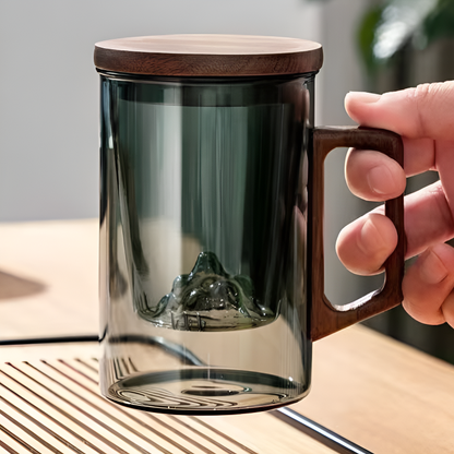 Tasse à thé en verre avec infuseur