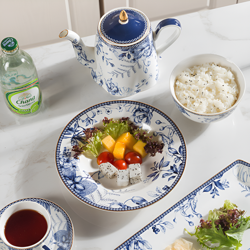 Théière chic anglaise en verre avec infuseur