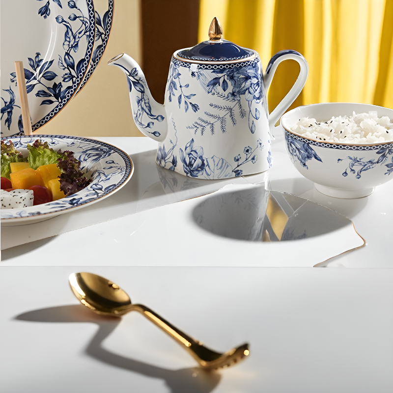 Théière chic anglaise en verre avec infuseur