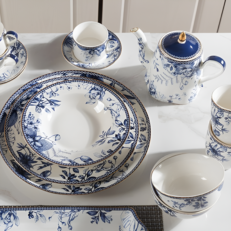 Théière chic anglaise en verre avec infuseur