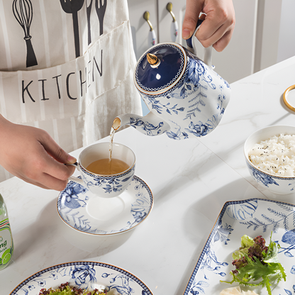 Théière chic anglaise en verre avec infuseur