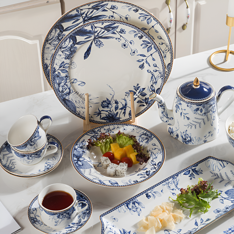 Théière chic anglaise en verre avec infuseur