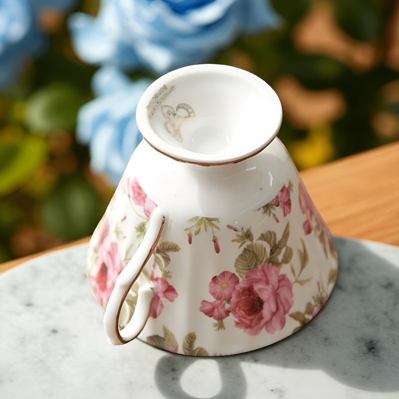 Théière fleurie vintage – Charme du jardin anglais