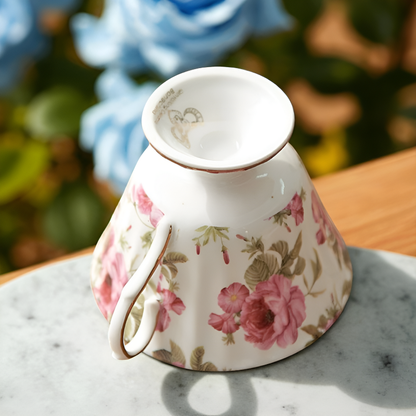 Théière fleurie vintage – Charme du jardin anglais