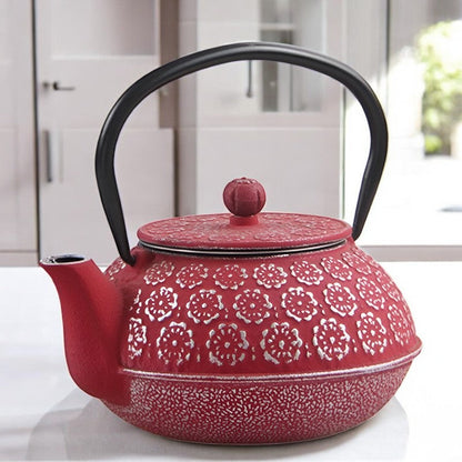 Théière en fonte rouge – Rouge passion vintage