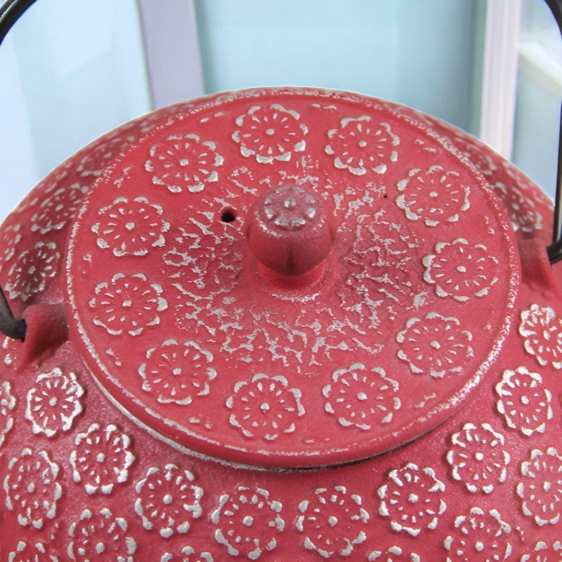 Théière en fonte rouge – Rouge passion vintage