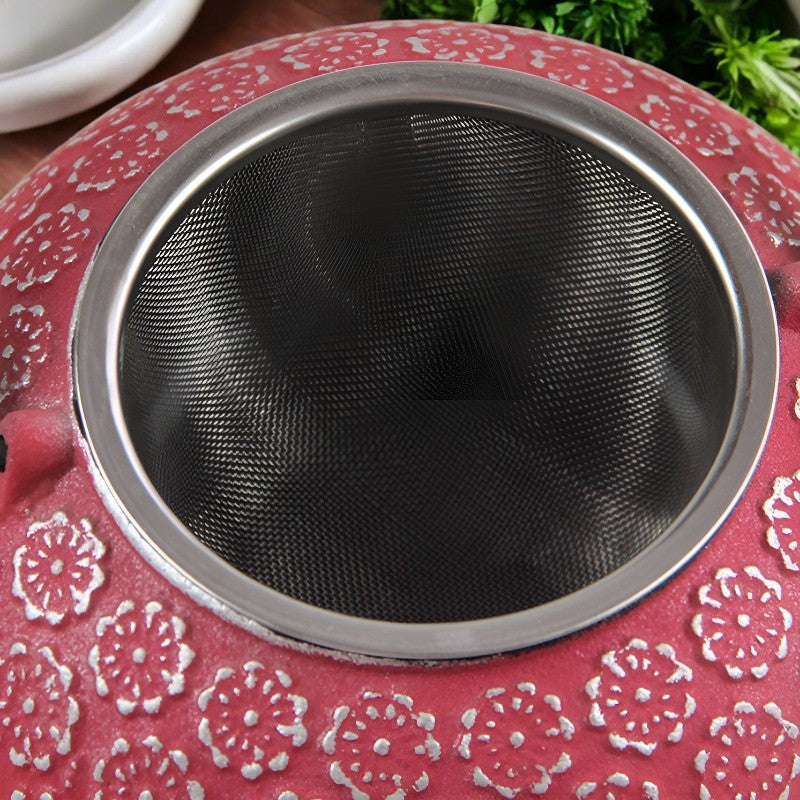 Théière en fonte rouge – Rouge passion vintage