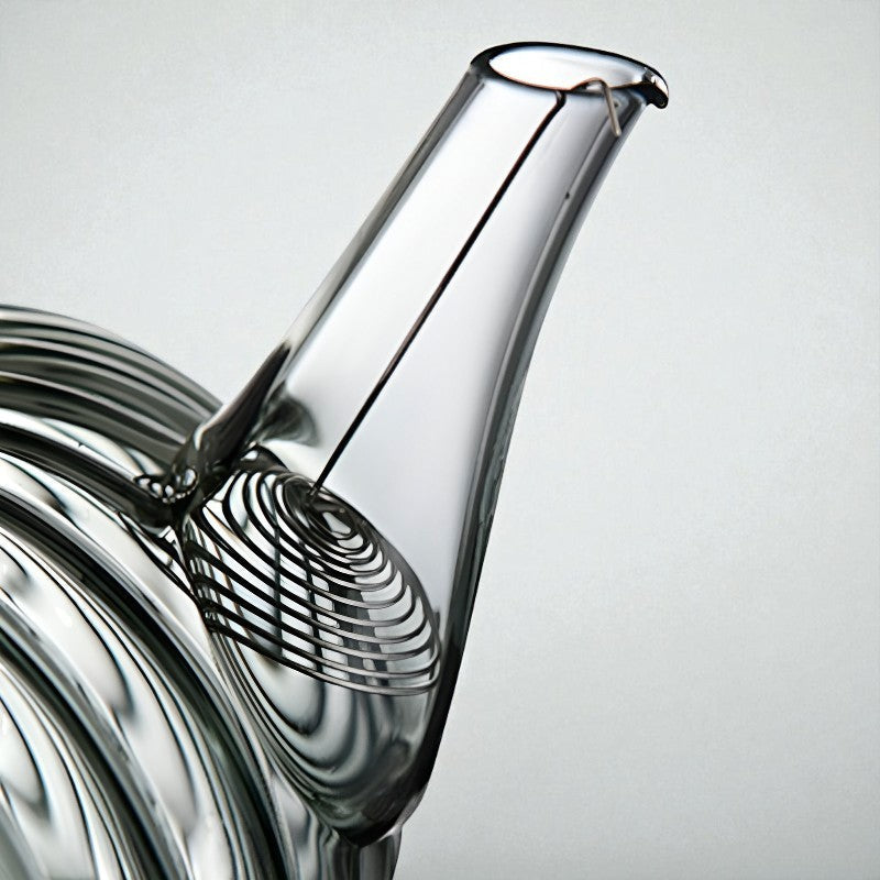 Théière en verre fleur de thé – Rétro chic sculptural