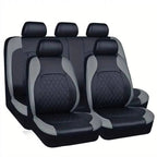 Housses de siège de voiture universelles en cuir PU imperméable, ensemble complet de 5 sièges pour voitures, SUV et camions