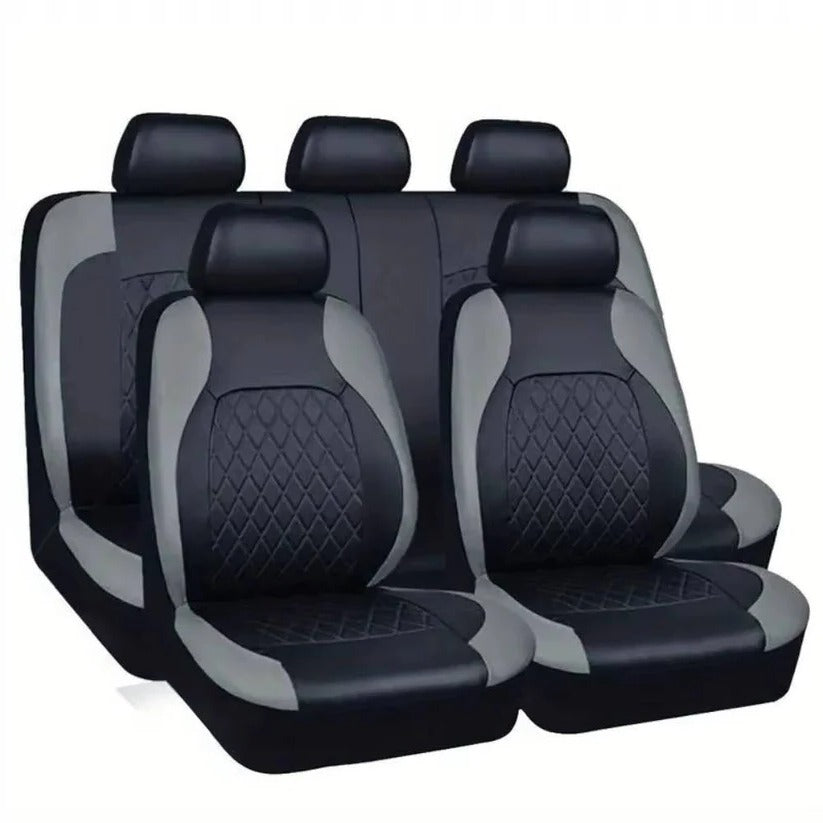 Housses de siège de voiture universelles en cuir PU imperméable, ensemble complet de 5 sièges pour voitures, SUV et camions