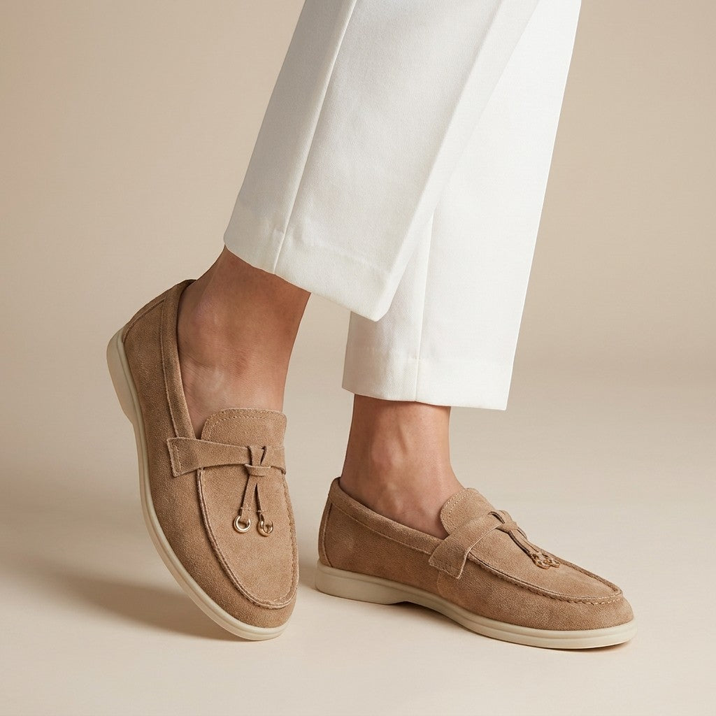 Valessia | Women’s Elegant Suede Loafers With Tassel Accent