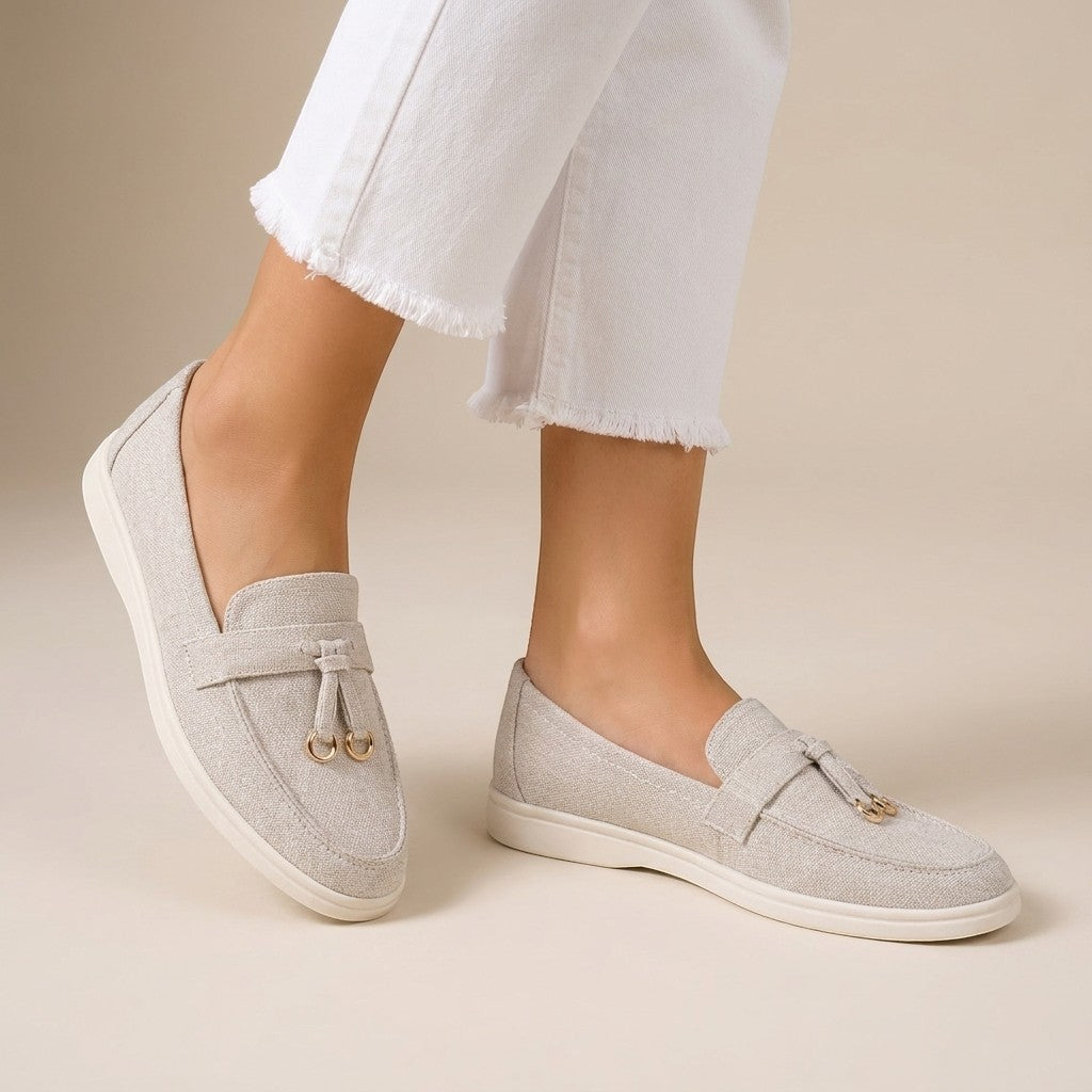 Valessia | Women’s Elegant Suede Loafers With Tassel Accent