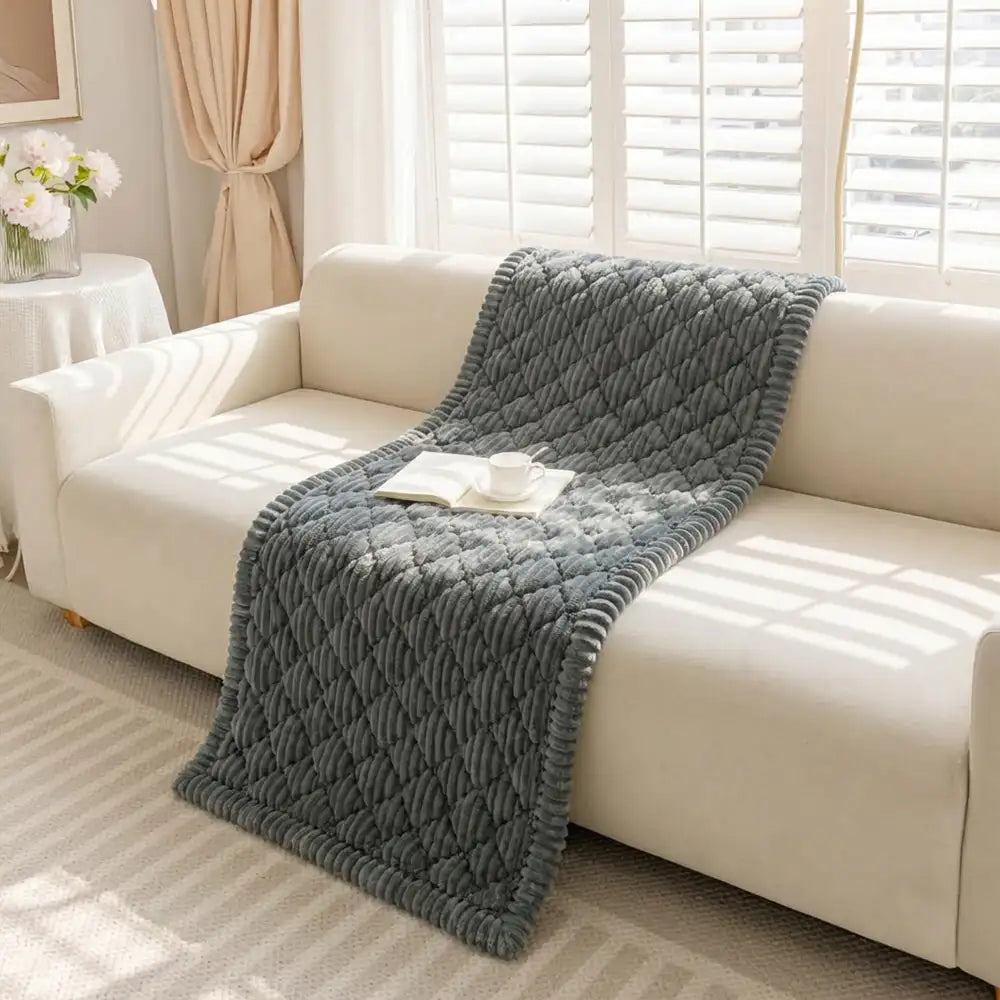 Housse de protection pour canapé en peluche lavable avec dos antidérapant pour animaux de compagnie