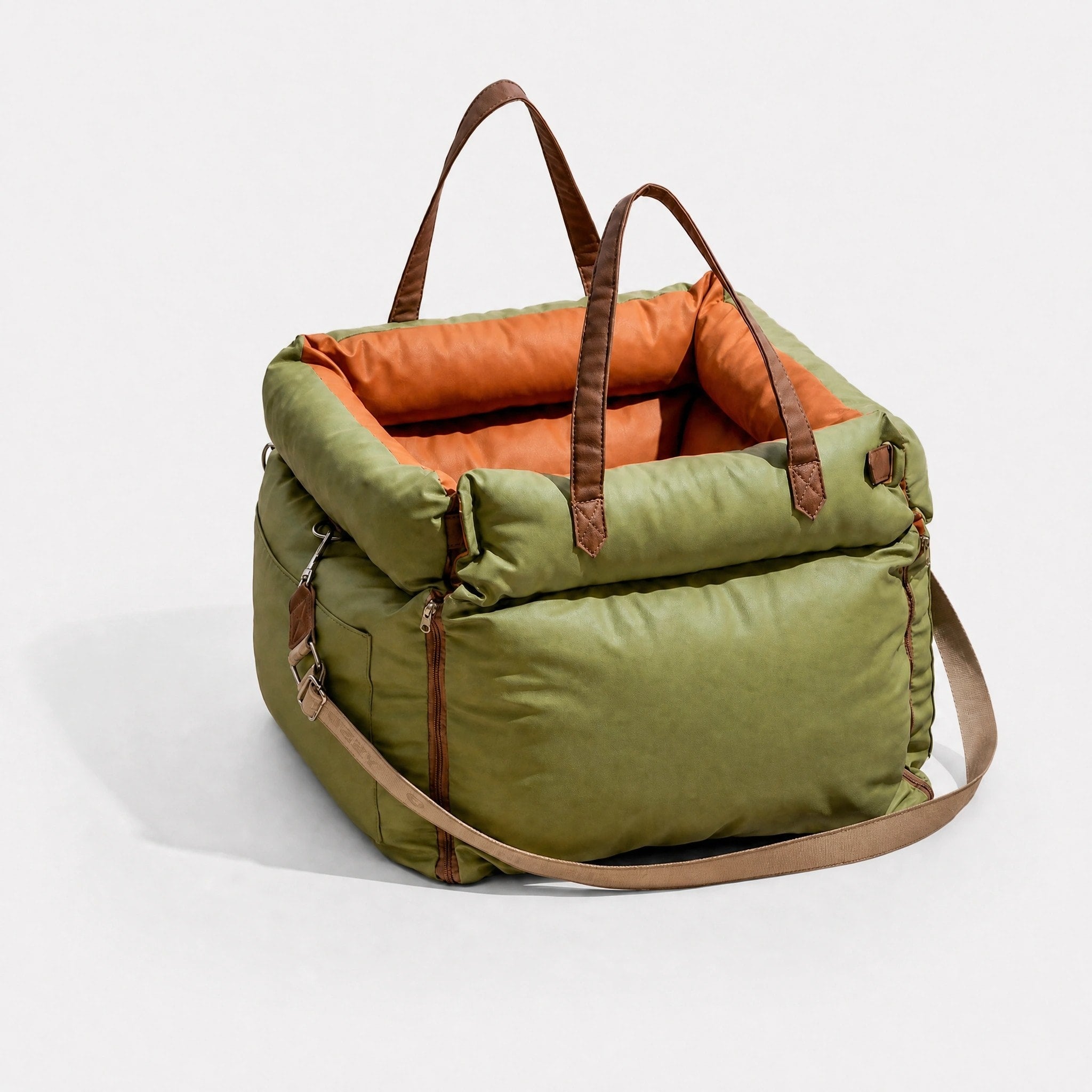 Siège auto imperméable pour chien avec système LATCH, laisse de sécurité et lit de voyage extensible