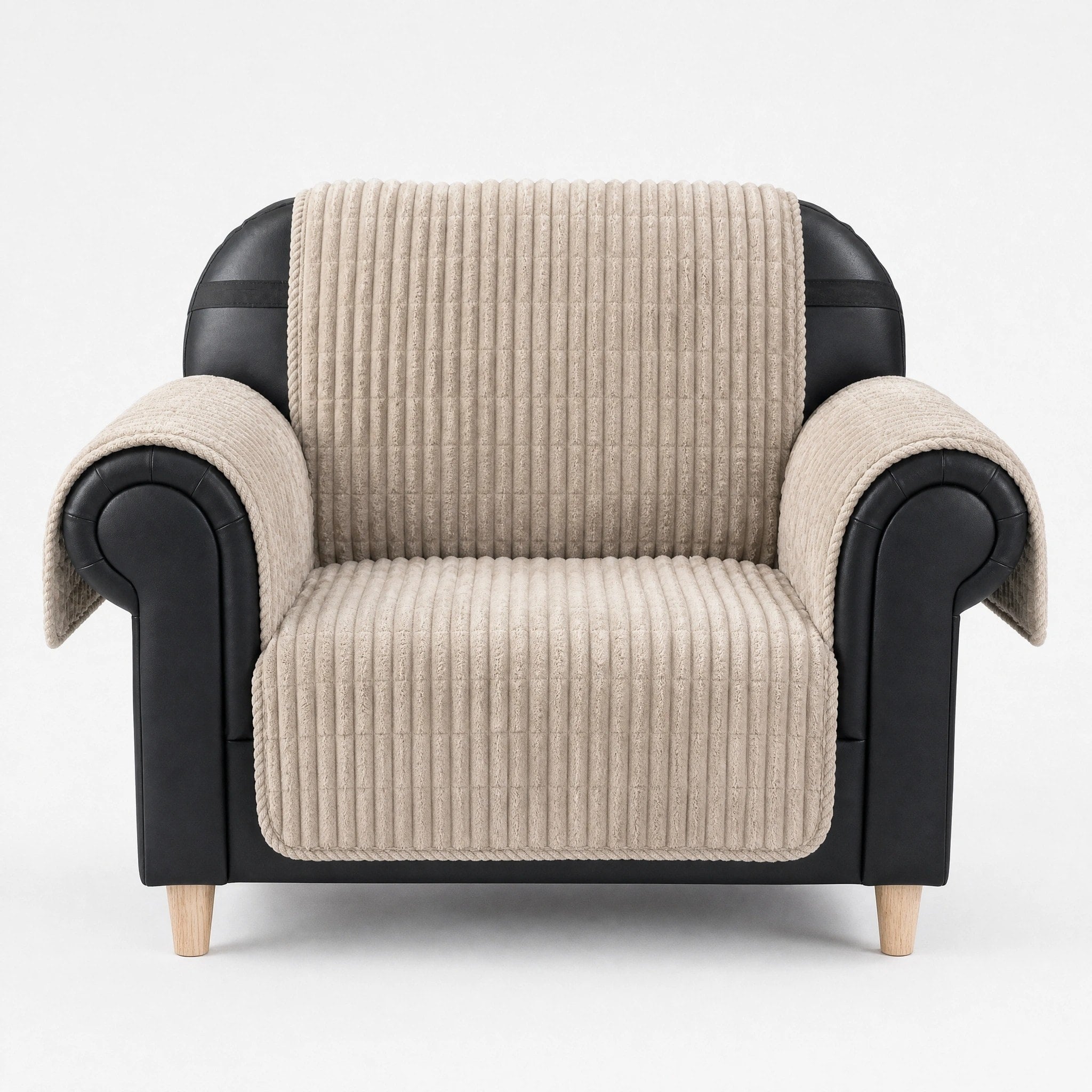 Housse de canapé en flanelle imperméable avec dos antidérapant pour fauteuils inclinables et canapés
