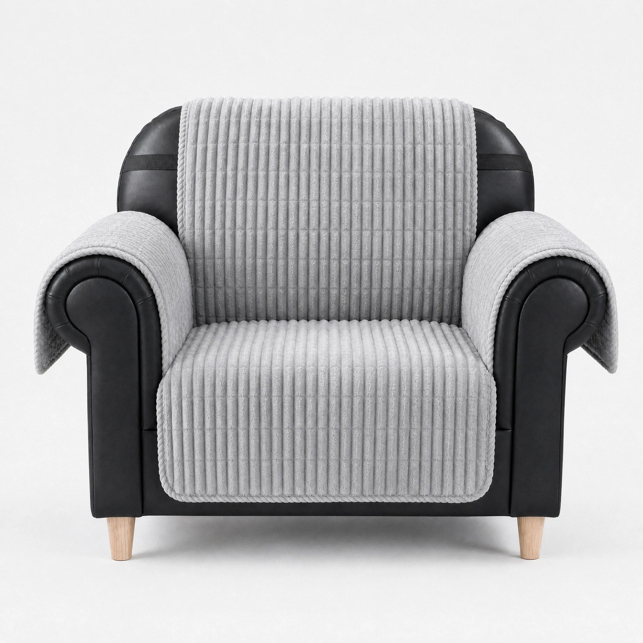 Housse de canapé en flanelle imperméable avec dos antidérapant pour fauteuils inclinables et canapés