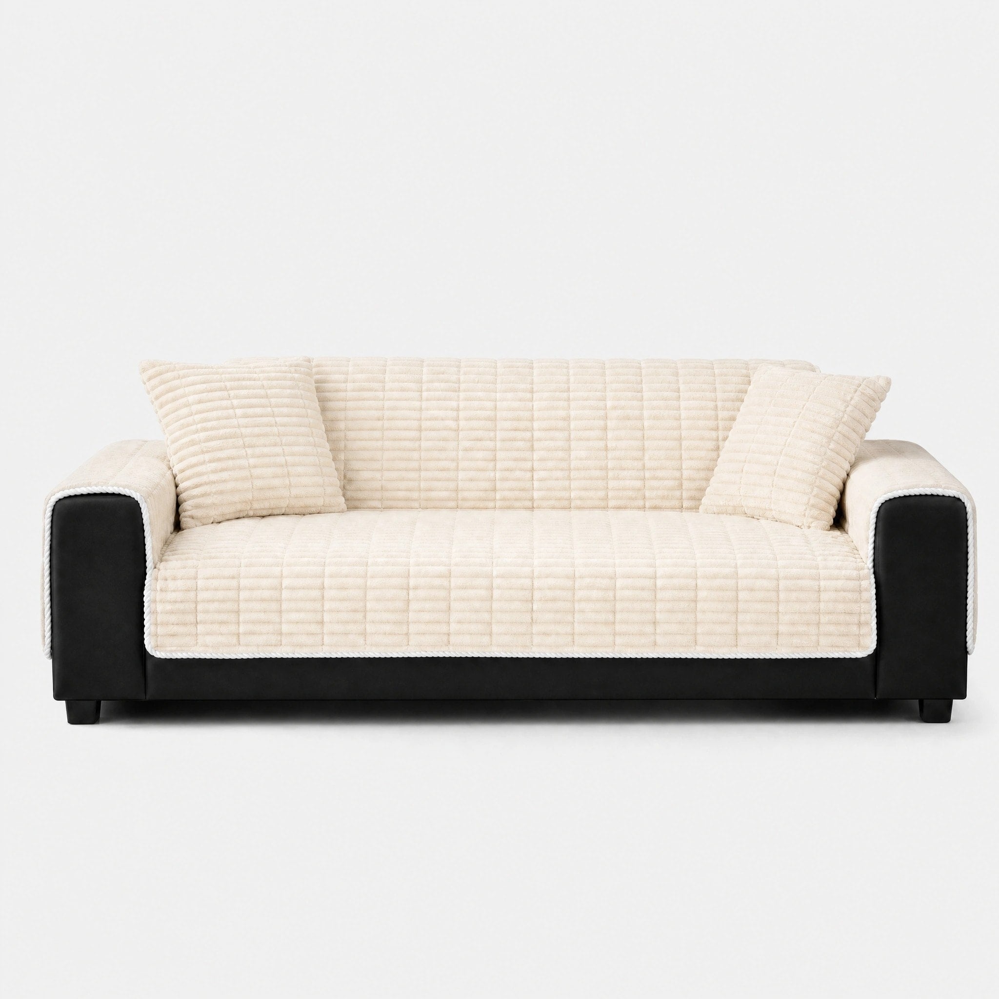 Housse de canapé en flanelle imperméable avec dos antidérapant pour fauteuils inclinables et canapés
