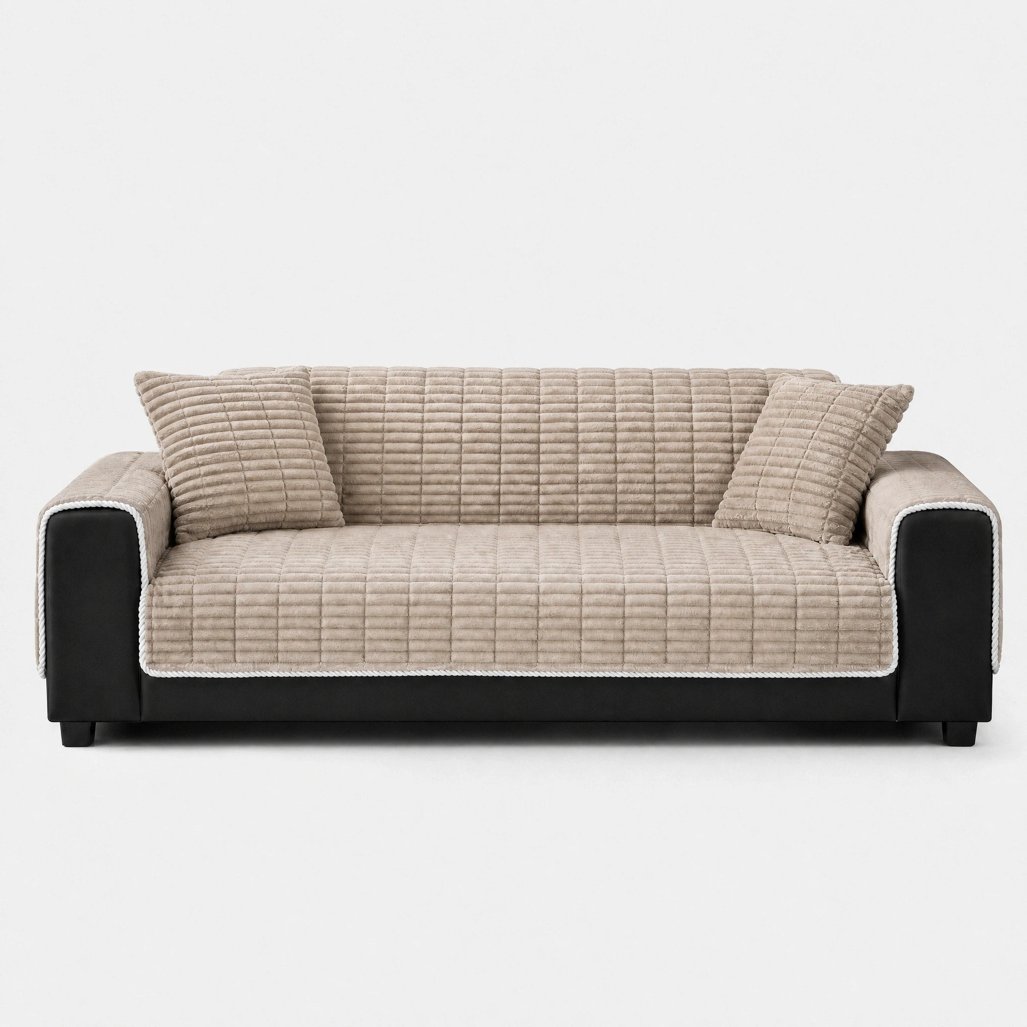 Housse de canapé en flanelle imperméable avec dos antidérapant pour fauteuils inclinables et canapés