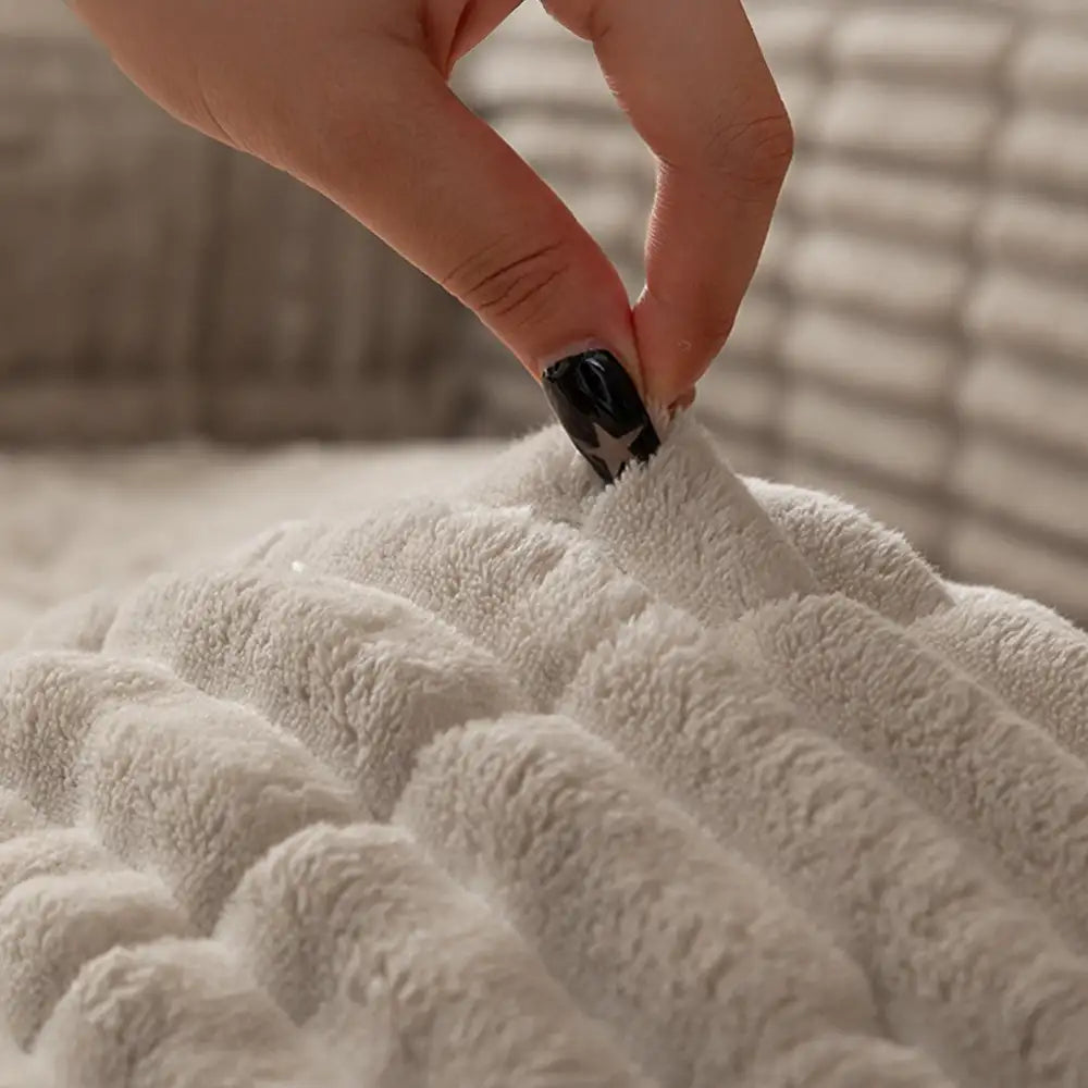 Housse de canapé en flanelle imperméable avec dos antidérapant et design lavable