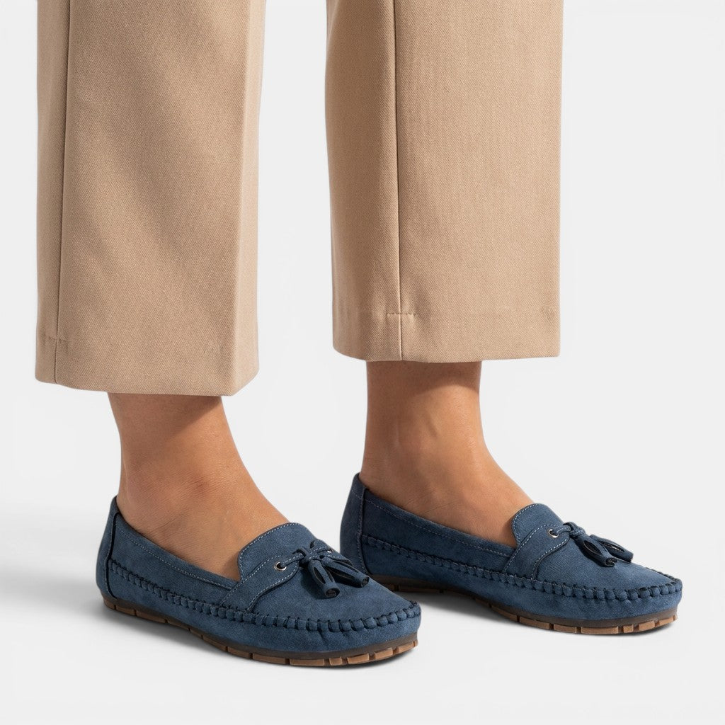Women Elegant Orthopaedic Fabric Loafers | Comfortable Slip-On Shoes for All-Year-Round Wear 3