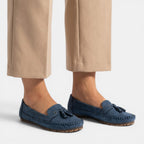 Women Elegant Orthopaedic Fabric Loafers | Comfortable Slip-On Shoes for All-Year-Round Wear 3