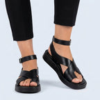 Womens Adjustable Synthetic Flat Sandals | Comfortable Elegant Summer Footwear 2