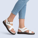 Womens Adjustable Synthetic Flat Sandals | Comfortable Elegant Summer Footwear 3