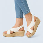 Womens Breathable Fabric Sandals | Elegant Espadrille Wedge Shoes | Stylish Summer Comfort 2