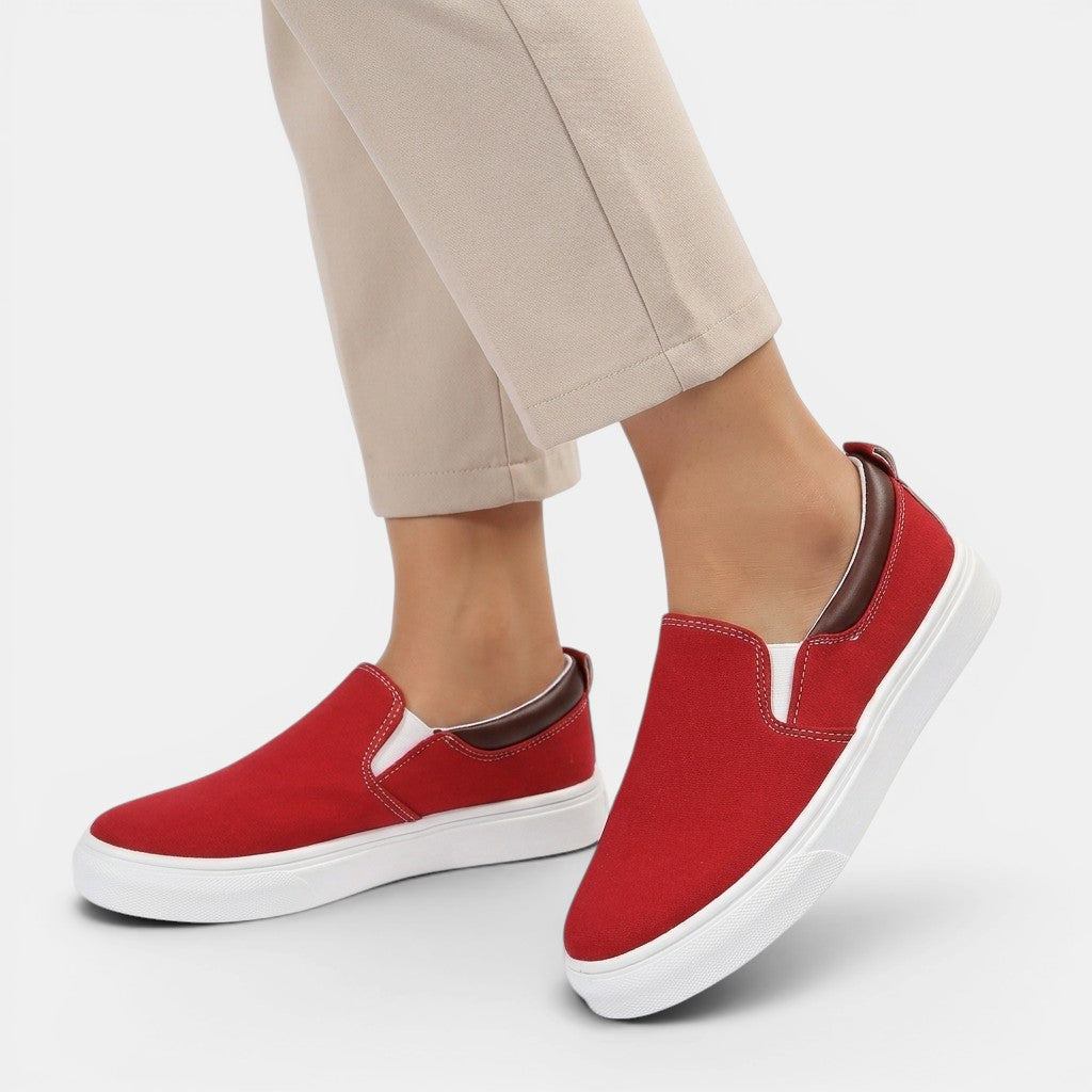 Womens Breathable Fabric Slip-On Shoes | Chic Casual Comfort Footwear 6