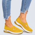 Womens Breathable Fabric Slip-On Shoes | Comfortable Supportive Orthopedic Footwear 11