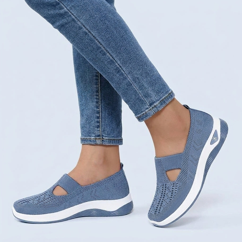 Womens Breathable Fabric Slip-On Shoes | Comfortable Supportive Orthopedic Footwear 2