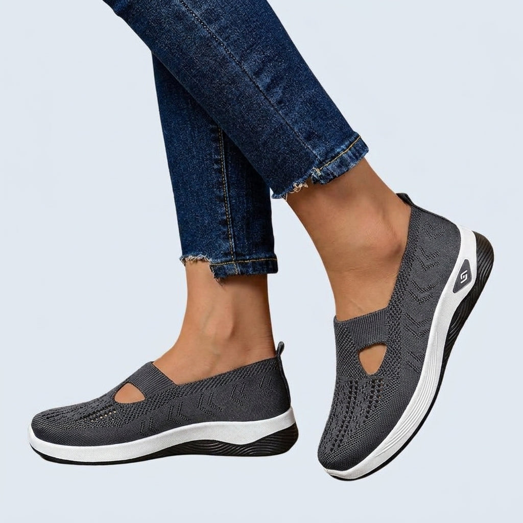 Womens Breathable Fabric Slip-On Shoes | Comfortable Supportive Orthopedic Footwear 4