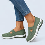 Womens Breathable Fabric Slip-On Shoes | Comfortable Supportive Orthopedic Footwear 9
