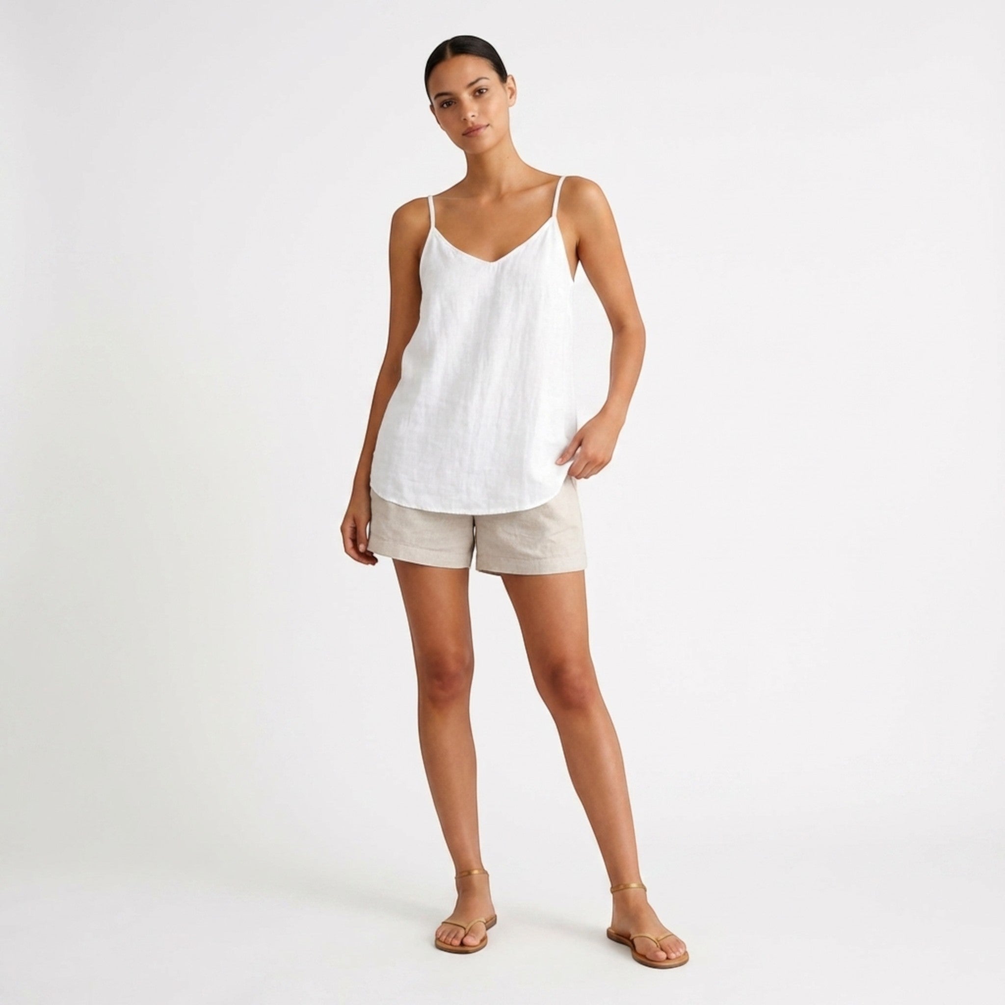 Womens Breathable Linen Tank Top | Relaxed Fit Spring & Summer Essential 6