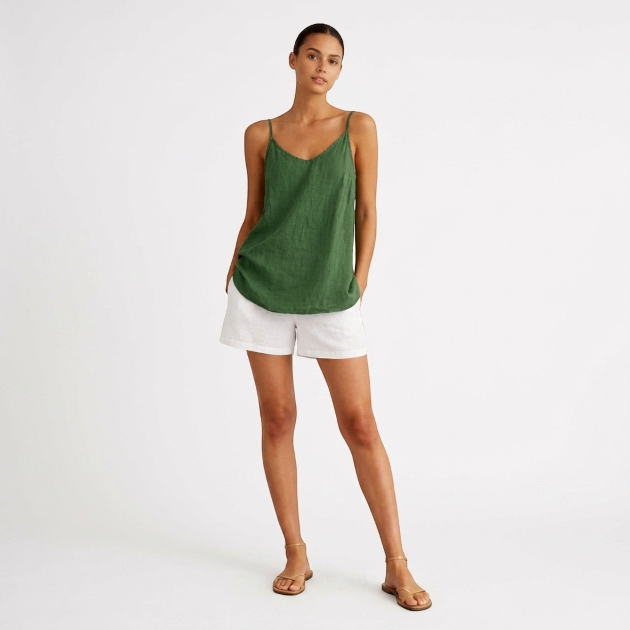 Womens Breathable Linen Tank Top | Relaxed Fit Spring & Summer Essential 10