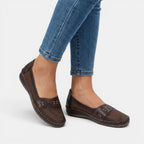 Womens Breathable Perforated Slip-On Loafers | Comfortable Casual Summer Shoes 4