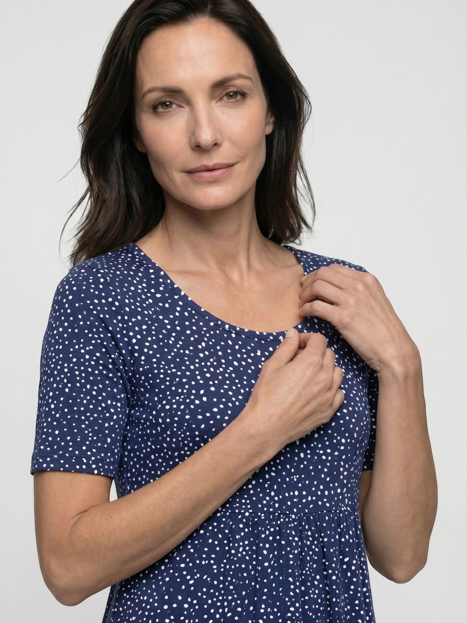 Abito midi da donna in cotone con stampa floreale | Stile estivo leggero a linea ad A