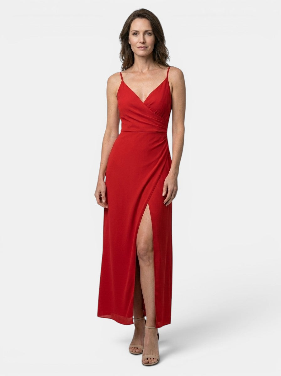 Women's Draped Cowl Neck Maxi Dress | Refined Wedding Guest Style