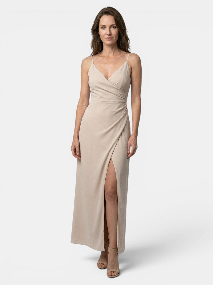 Women's Draped Cowl Neck Maxi Dress | Refined Wedding Guest Style