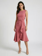 Women's Elegant Asymmetric Midi Dress | Chic Sleeveless Cocktail Evening Wear