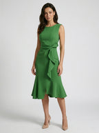 Women's Elegant Asymmetric Midi Dress | Chic Sleeveless Cocktail Evening Wear